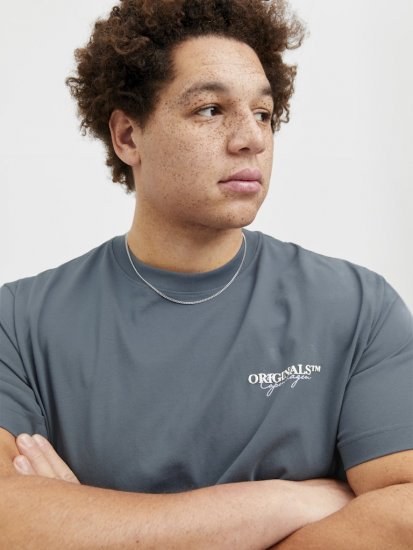 Jack & Jones Lington Crew Neck T-Shirt Grey - T-krekli - T-krekli - 2XL-14XL