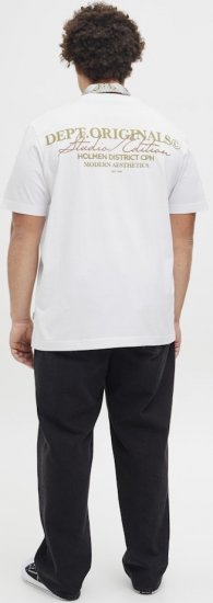 Jack & Jones Lington Crew Neck T-Shirt Bright White - T-krekli - T-krekli - 2XL-14XL