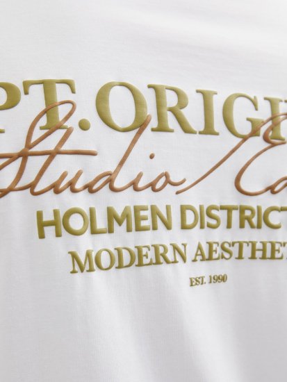 Jack & Jones Lington Crew Neck T-Shirt Bright White - T-krekli - T-krekli - 2XL-14XL