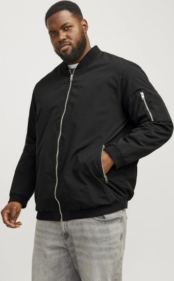 Jack & Jones RUSH Bomber Jacket Black - Jakas & Lietus apģērbs - Jakas - 2XL-12XL