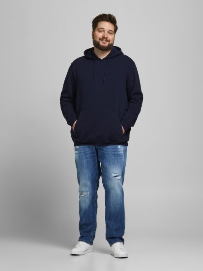 Jack & Jones JORBRINK Hoodie Navy - Džemperi un džemperi ar kapuci - Džemperi - 2XL-14XL