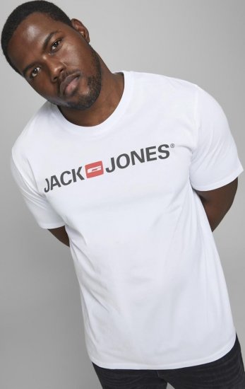 Jack & Jones JJECORP LOGO T-Shirt White - T-krekli - T-krekli - 2XL-14XL