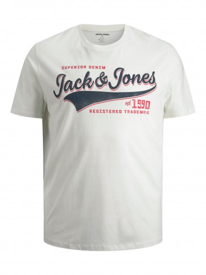 Jack & Jones JJELOGO TEE White - T-krekli - T-krekli - 2XL-14XL
