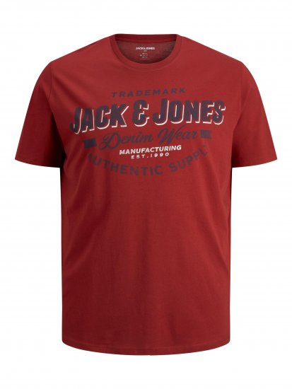 Jack & Jones JJELOGO TEE Red - T-krekli - T-krekli - 2XL-14XL