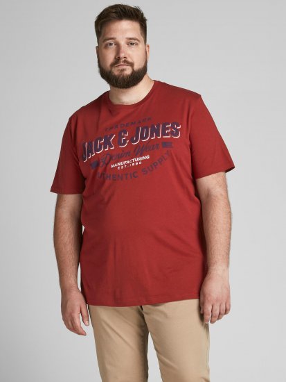 Jack & Jones JJELOGO TEE Red - T-krekli - T-krekli - 2XL-14XL