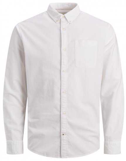 Jack & Jones OXFORD LS Shirt White - Krekli - Krekli - 2XL-8XL