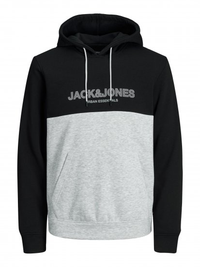Jack & Jones JJEURBAN BLOCKING SWEAT Black - Džemperi un džemperi ar kapuci - Džemperi - 2XL-14XL