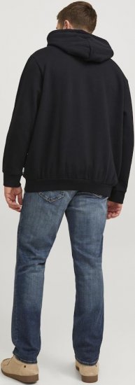 Jack & Jones CORP LOGO Large Print Hoodie Black - Džemperi un džemperi ar kapuci - Džemperi - 2XL-14XL