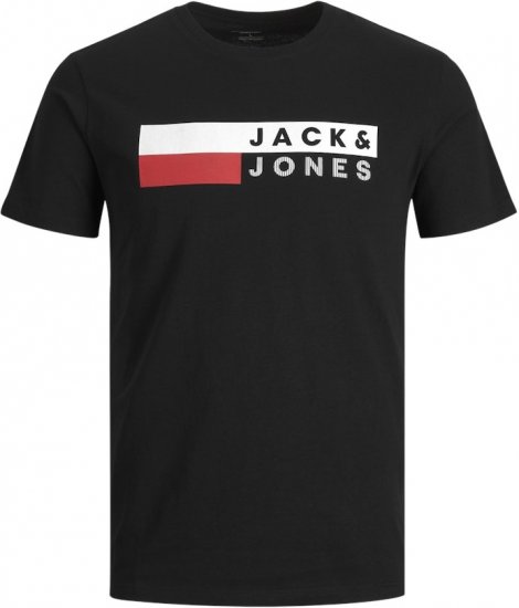 Jack & Jones CORP Logo T-Shirt Black/PLAY 4 - T-krekli - T-krekli - 2XL-14XL