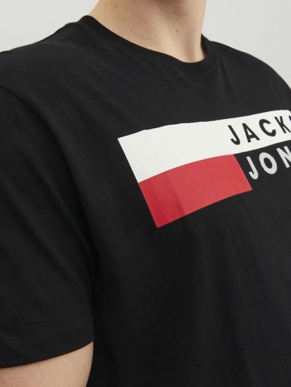 Jack & Jones CORP Logo T-Shirt Black/PLAY 4 - T-krekli - T-krekli - 2XL-14XL