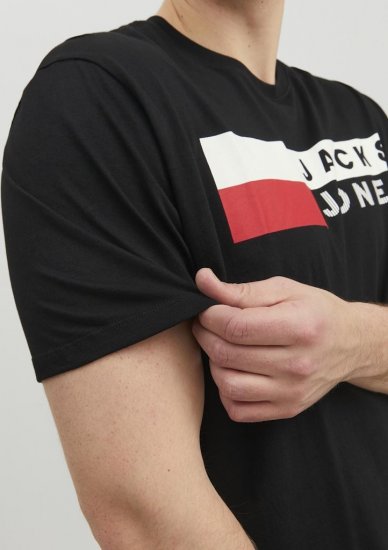 Jack & Jones CORP Logo T-Shirt Black/PLAY 4 - T-krekli - T-krekli - 2XL-14XL