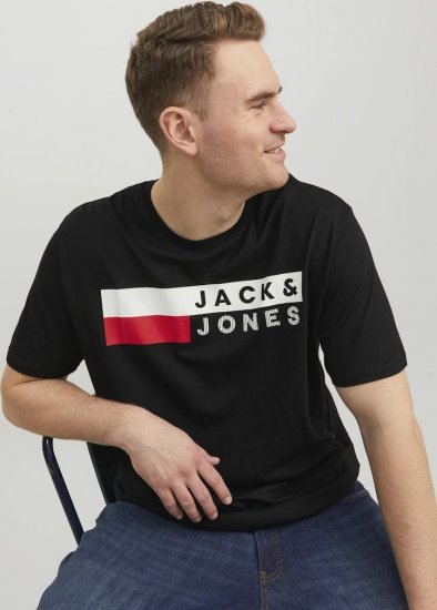 Jack & Jones CORP Logo T-Shirt Black/PLAY 4 - T-krekli - T-krekli - 2XL-14XL