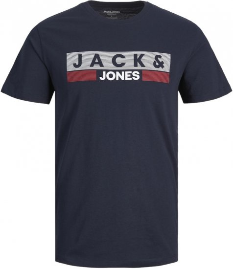 Jack & Jones CORP Logo T-Shirt Navy/PLAY 4 - T-krekli - T-krekli - 2XL-14XL