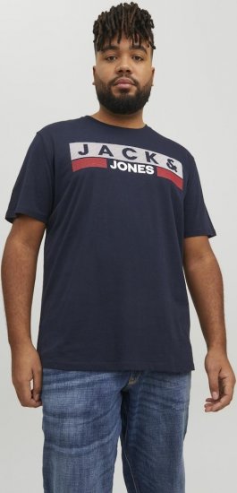 Jack & Jones CORP Logo T-Shirt Navy/PLAY 4 - T-krekli - T-krekli - 2XL-14XL