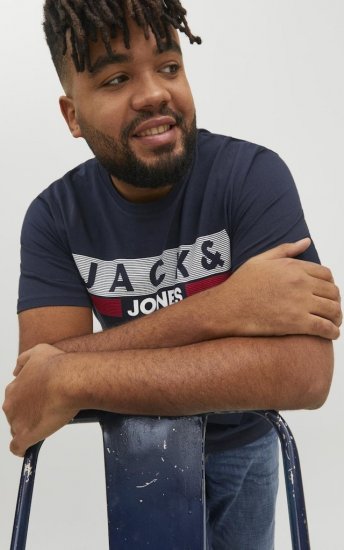 Jack & Jones CORP Logo T-Shirt Navy/PLAY 4 - T-krekli - T-krekli - 2XL-14XL