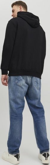 Jack & Jones CORP LOGO PLAY 4 Print Hoodie Black - Džemperi un džemperi ar kapuci - Džemperi - 2XL-14XL