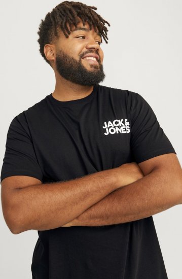 Jack & Jones CORP Logo T-Shirt Black - T-krekli - T-krekli - 2XL-14XL