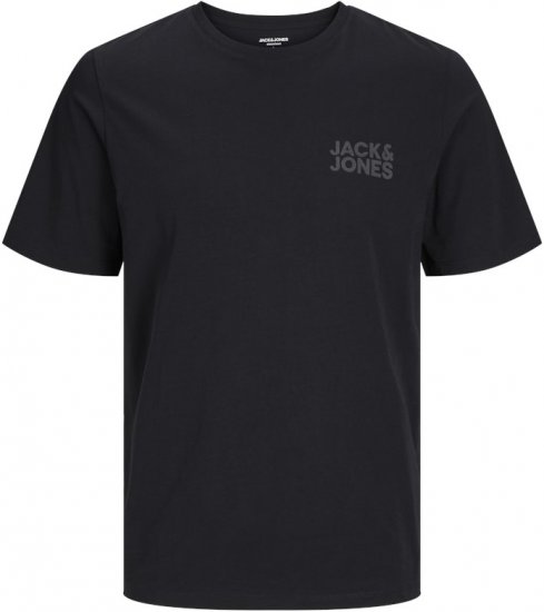 Jack & Jones CORP Logo T-Shirt Black w Small Black Print - T-krekli - T-krekli - 2XL-14XL