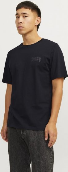 Jack & Jones CORP Logo T-Shirt Black w Small Black Print - T-krekli - T-krekli - 2XL-14XL