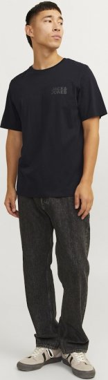 Jack & Jones CORP Logo T-Shirt Black w Small Black Print - T-krekli - T-krekli - 2XL-14XL