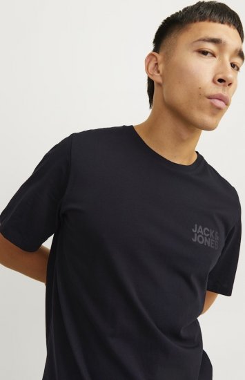 Jack & Jones CORP Logo T-Shirt Black w Small Black Print - T-krekli - T-krekli - 2XL-14XL