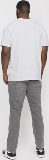 Jack & Jones CORP Logo T-Shirt White w Small Black Print - T-krekli - T-krekli - 2XL-14XL