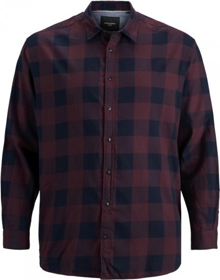 Jack & Jones Gingham L/S Shirt Dark Red - Krekli - Krekli - 2XL-8XL