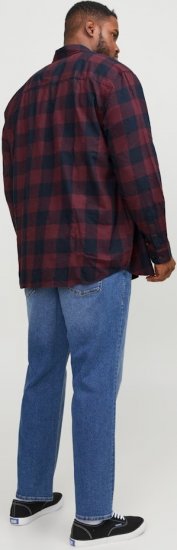 Jack & Jones Gingham L/S Shirt Dark Red - Krekli - Krekli - 2XL-8XL