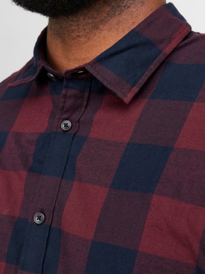 Jack & Jones Gingham L/S Shirt Dark Red - Krekli - Krekli - 2XL-8XL