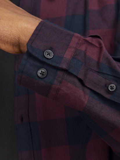 Jack & Jones Gingham L/S Shirt Dark Red - Krekli - Krekli - 2XL-8XL