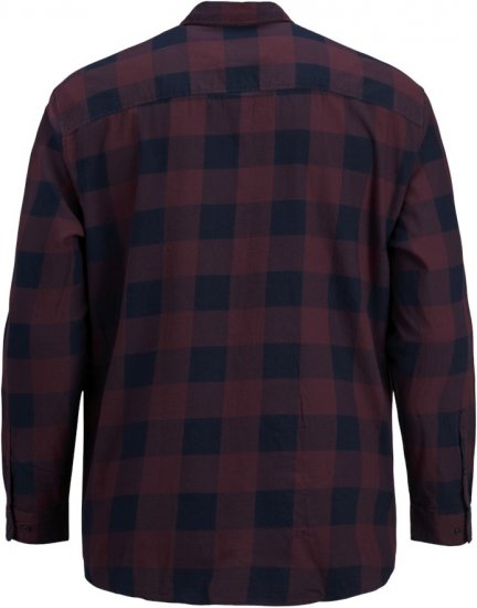 Jack & Jones Gingham L/S Shirt Dark Red - Krekli - Krekli - 2XL-8XL