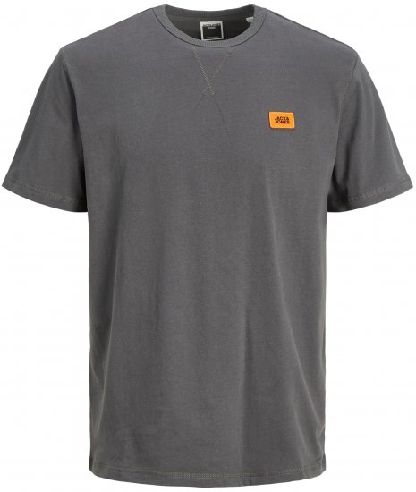 Jack & Jones JCOCLASSIC WAFFLE BADGE TEE Charcoal - T-krekli - T-krekli - 2XL-14XL