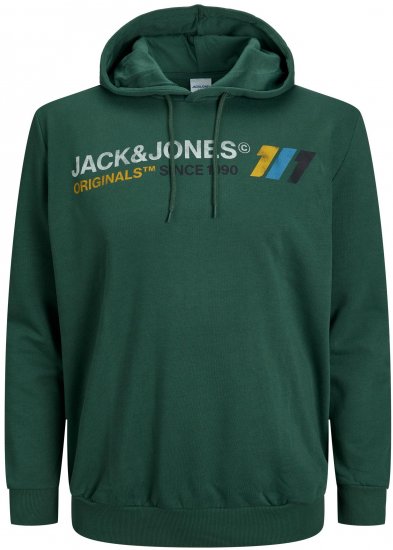Jack & Jones JORNATE SWEAT Hoodie Green - Džemperi un džemperi ar kapuci - Džemperi - 2XL-14XL
