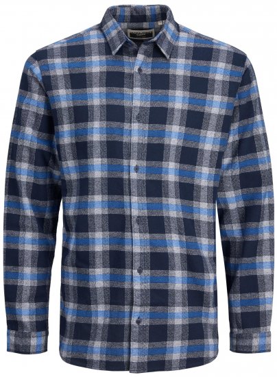 Jack & Jones JCOBERG SHIRT Blue - Krekli - Krekli - 2XL-8XL