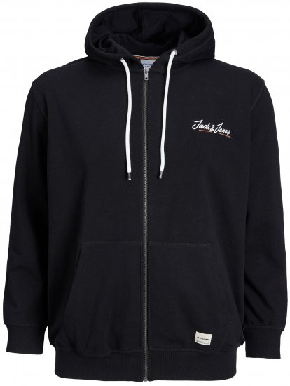 Jack & Jones JORPAUL TONS ZIP Hoodie Black - Džemperi un džemperi ar kapuci - Džemperi - 2XL-14XL