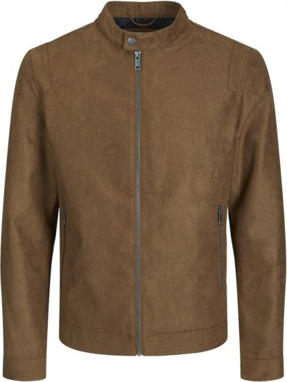 Jack & Jones Rocky Urban Rider Leather Jacket Brown - Jakas & Lietus apģērbs - Jakas - 2XL-12XL