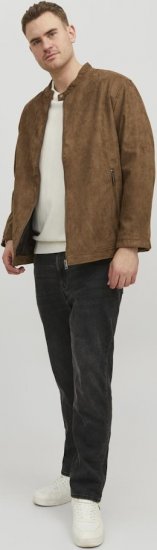 Jack & Jones Rocky Urban Rider Leather Jacket Brown - Jakas & Lietus apģērbs - Jakas - 2XL-12XL