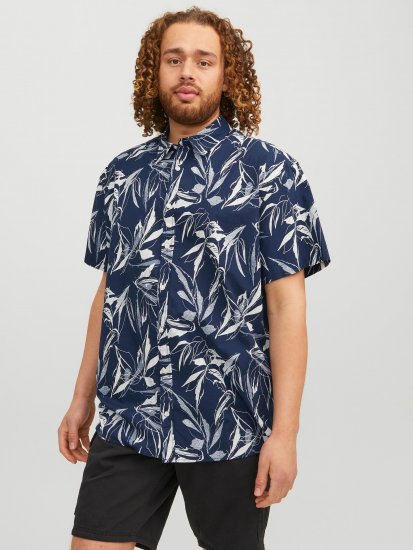 Jack & Jones JORCRAYON AOP Shirt Navy - Krekli - Krekli - 2XL-8XL
