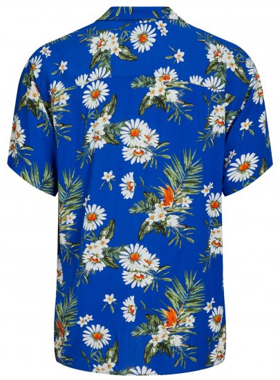 Jack & Jones JORLUKE FLORES Resort Shirt Nautical Blue - Krekli - Krekli - 2XL-8XL
