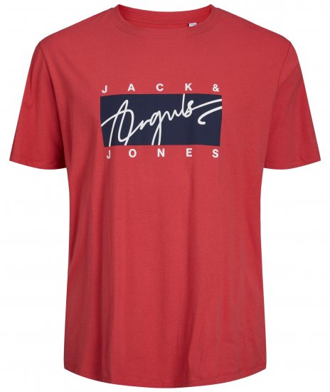 Jack & Jones JORJOSHUA T-shirt Red - T-krekli - T-krekli - 2XL-14XL
