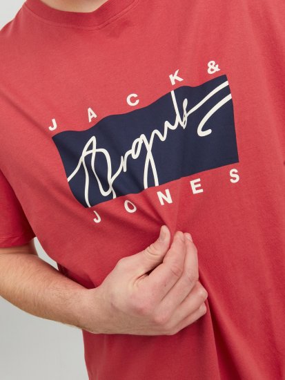 Jack & Jones JORJOSHUA T-shirt Red - T-krekli - T-krekli - 2XL-14XL