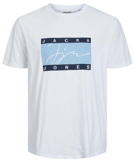 Jack & Jones JORJOSHUA T-shirt Bright White - T-krekli - T-krekli - 2XL-14XL
