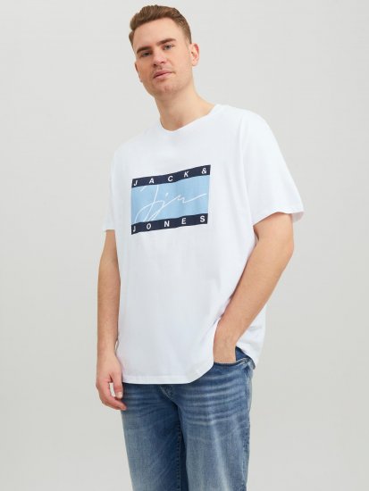 Jack & Jones JORJOSHUA T-shirt Bright White - T-krekli - T-krekli - 2XL-14XL