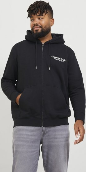 Jack & Jones ESTERBRO Zip Hoodie Black - Džemperi un džemperi ar kapuci - Džemperi - 2XL-14XL