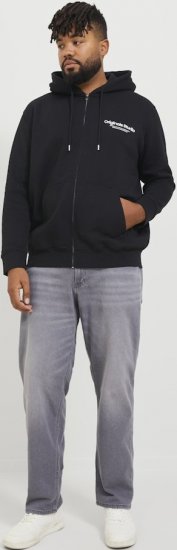 Jack & Jones ESTERBRO Zip Hoodie Black - Džemperi un džemperi ar kapuci - Džemperi - 2XL-14XL