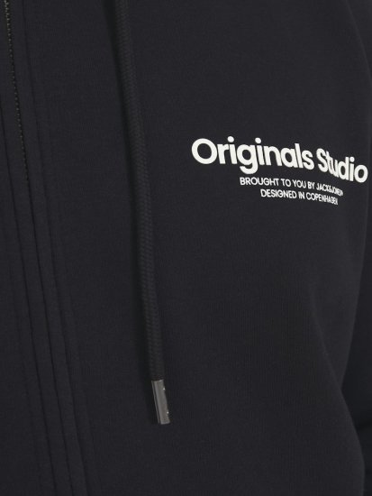Jack & Jones ESTERBRO Zip Hoodie Black - Džemperi un džemperi ar kapuci - Džemperi - 2XL-14XL