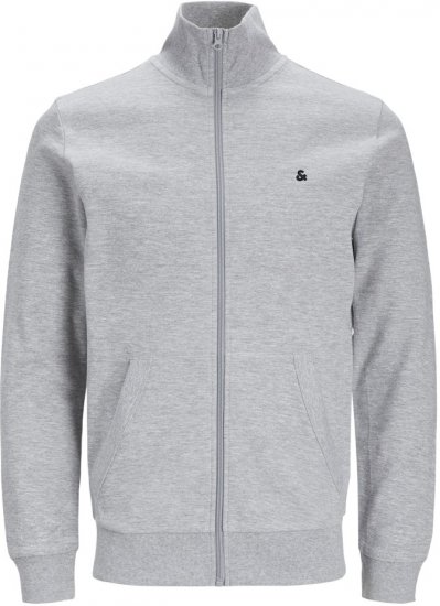 Jack & Jones PAULOS Turtleneck Zip Sweatshirt Light Grey Melange - Džemperi un džemperi ar kapuci - Džemperi - 2XL-14XL