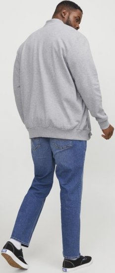Jack & Jones PAULOS Turtleneck Zip Sweatshirt Light Grey Melange - Džemperi un džemperi ar kapuci - Džemperi - 2XL-14XL