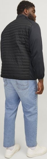 Jack & Jones MULTI SET-IN Sleeves Quilted Jacket With Collar Black - Jakas & Lietus apģērbs - Jakas - 2XL-12XL