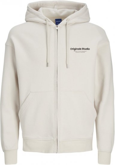 Jack & Jones ESTERBRO Zip Hoodie Light Grey - Džemperi un džemperi ar kapuci - Džemperi - 2XL-14XL
